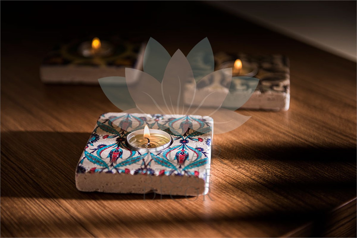 OSCAR STONE DECOR DOĞALTAŞ MUMLUK / ML-070 (CANDLE HOLDER)
