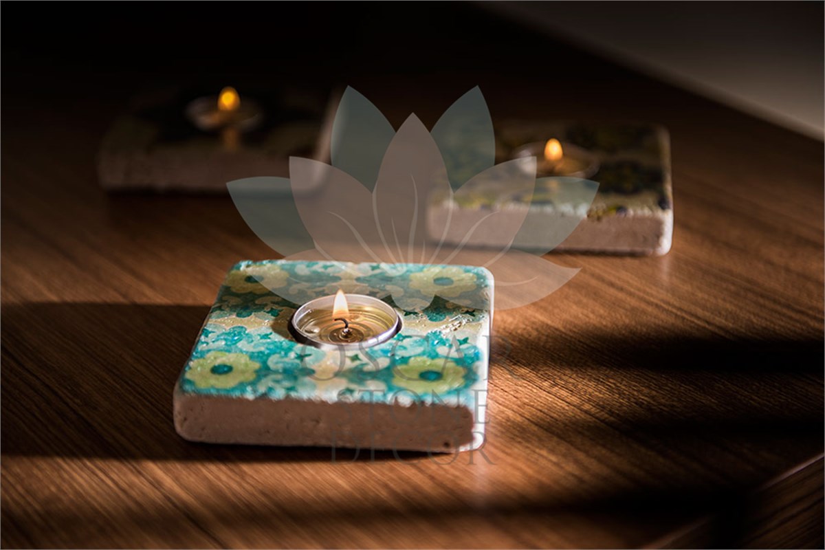 OSCAR STONE DECOR DOĞALTAŞ MUMLUK / ML-080 (CANDLE HOLDER)