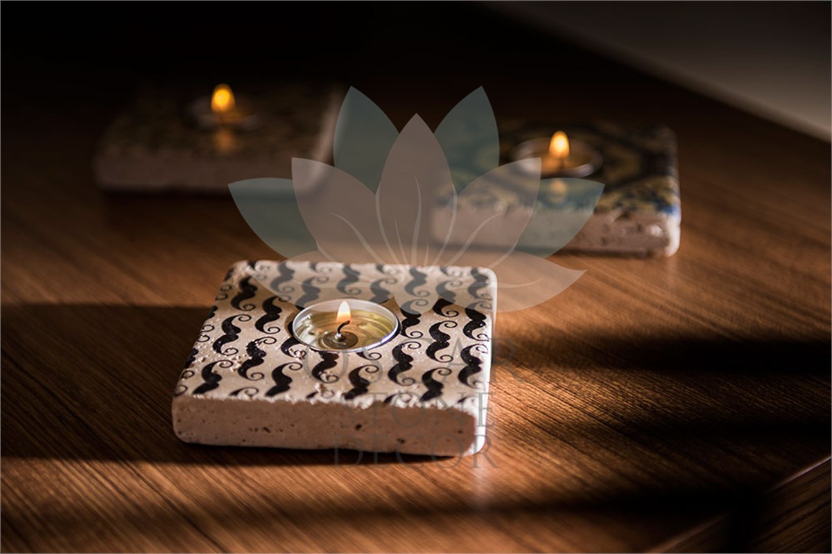 OSCAR STONE DECOR DOĞALTAŞ MUMLUK / ML-082 (CANDLE HOLDER)