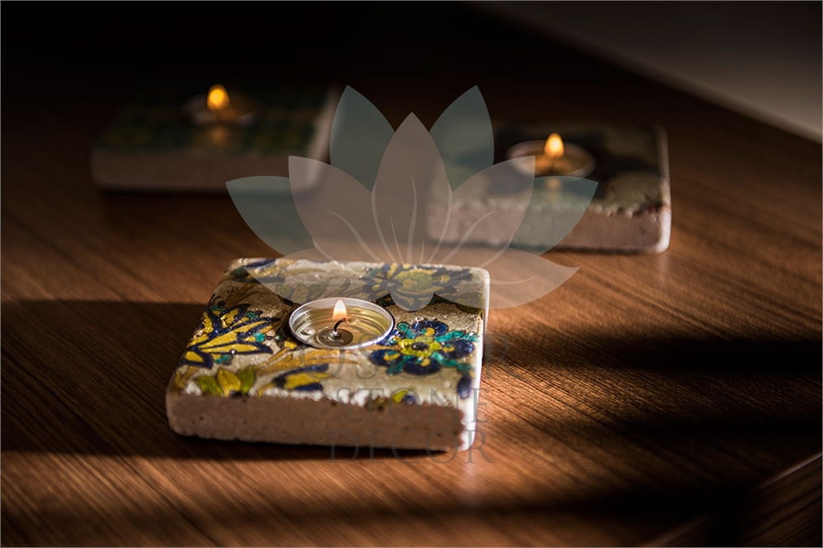 OSCAR STONE DECOR DOĞALTAŞ MUMLUK / ML-086 (CANDLE HOLDER)