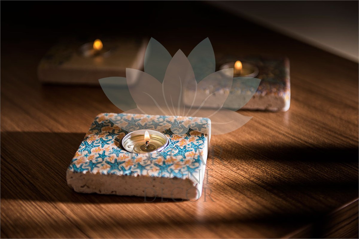 OSCAR STONE DECOR DOĞALTAŞ MUMLUK / ML-092 (CANDLE HOLDER)
