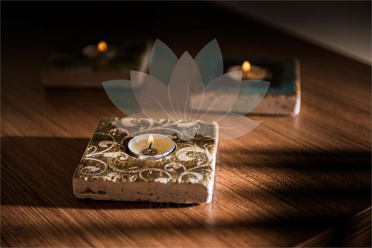 OSCAR STONE DECOR DOĞALTAŞ MUMLUK / ML-099 (CANDLE HOLDER)