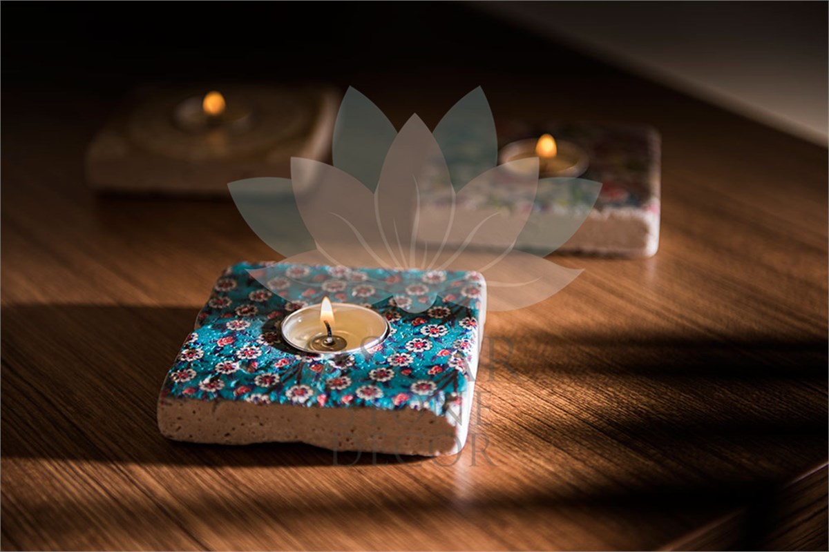 OSCAR STONE DECOR DOĞALTAŞ MUMLUK / ML-104 (CANDLE HOLDER)