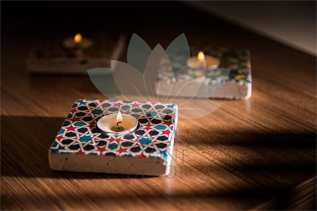 OSCAR STONE DECOR DOĞALTAŞ MUMLUK / ML-106 (CANDLE HOLDER)