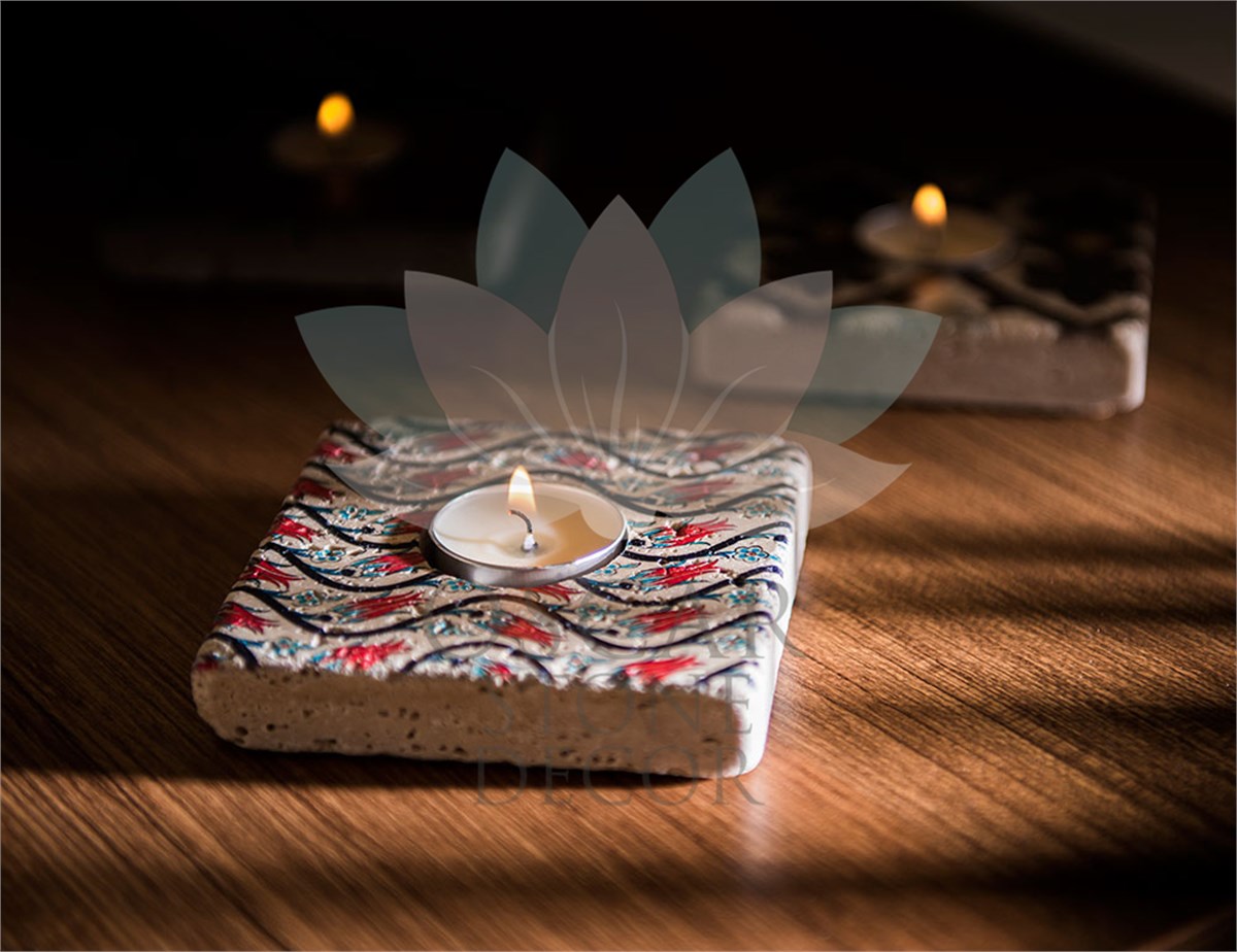 OSCAR STONE DECOR DOĞALTAŞ MUMLUK / ML-119 (CANDLE HOLDER)