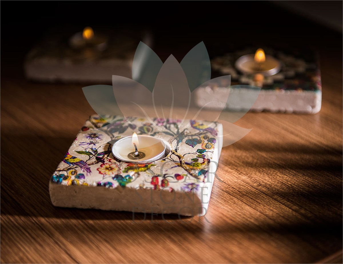 OSCAR STONE DECOR DOĞALTAŞ MUMLUK / ML-113 (CANDLE HOLDER)