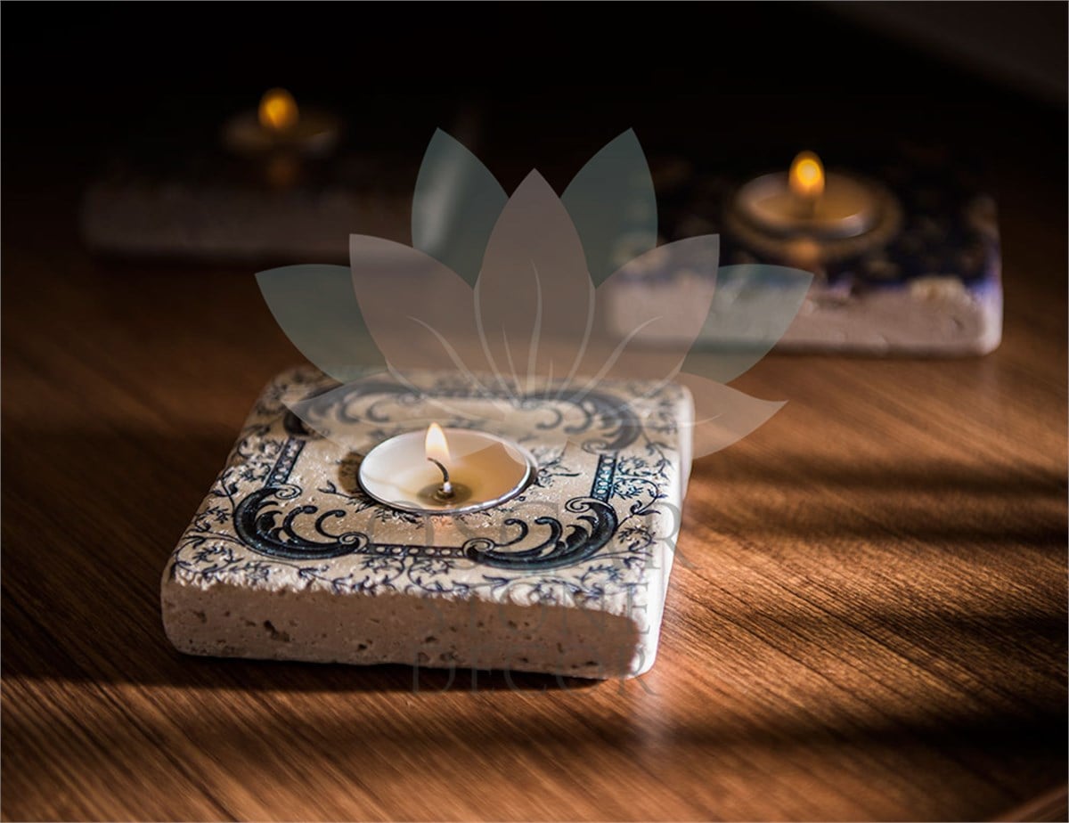 OSCAR STONE DECOR DOĞALTAŞ MUMLUK / ML-117 (CANDLE HOLDER)