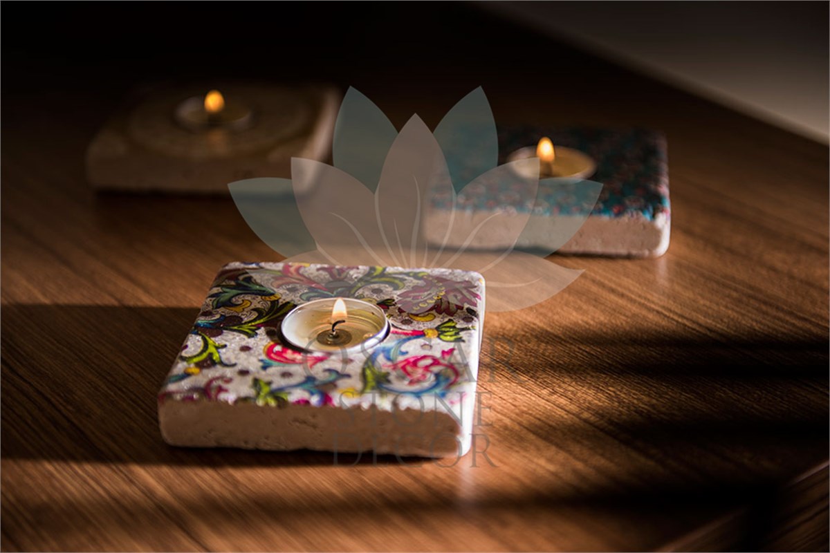 OSCAR STONE DECOR DOĞALTAŞ MUMLUK / ML-118 (CANDLE HOLDER)