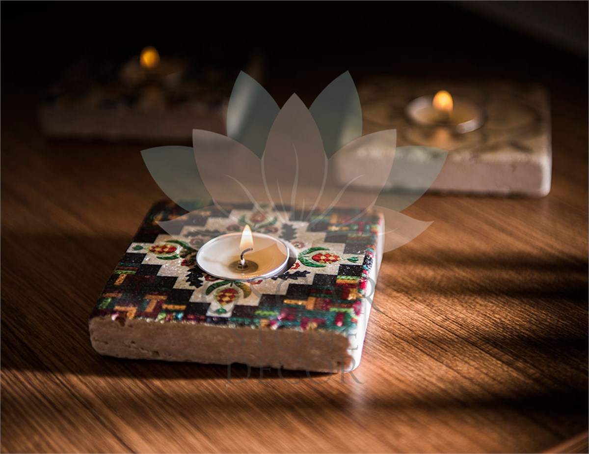 OSCAR STONE DECOR DOĞALTAŞ MUMLUK / ML-111 (CANDLE HOLDER)