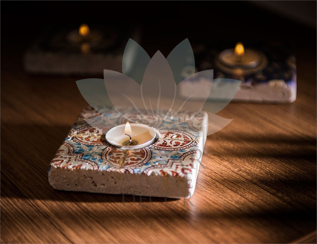 OSCAR STONE DECOR DOĞALTAŞ MUMLUK / ML-110 (CANDLE HOLDER)