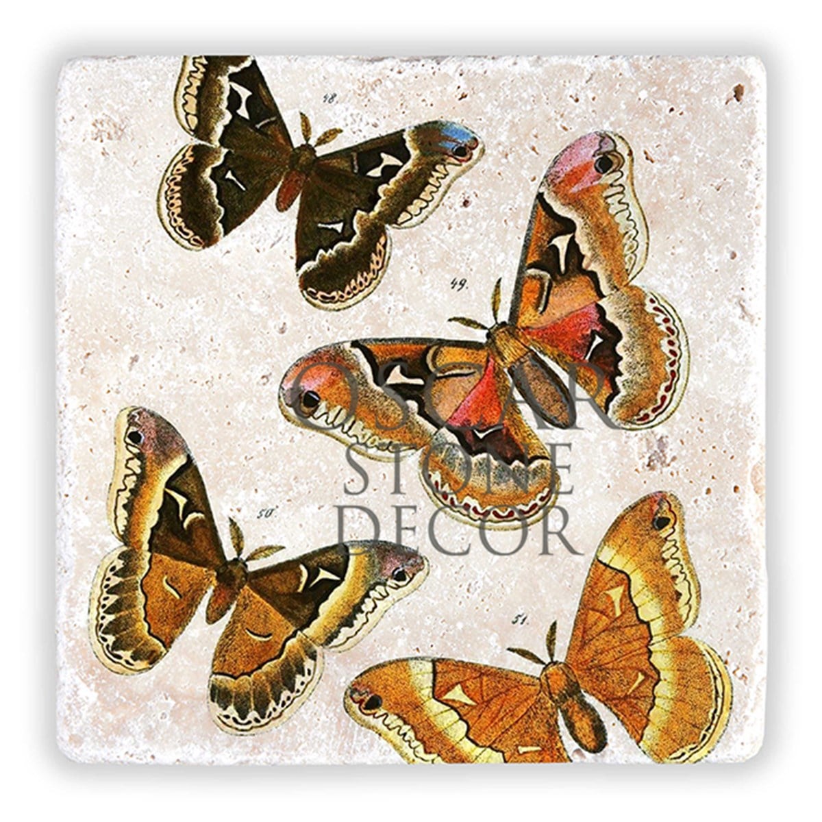 OSCAR STONE DECOR DÖRTLÜ KELEBEK DOĞALTAŞ DUVAR DEKORU / DD113 (WALL DECOR)