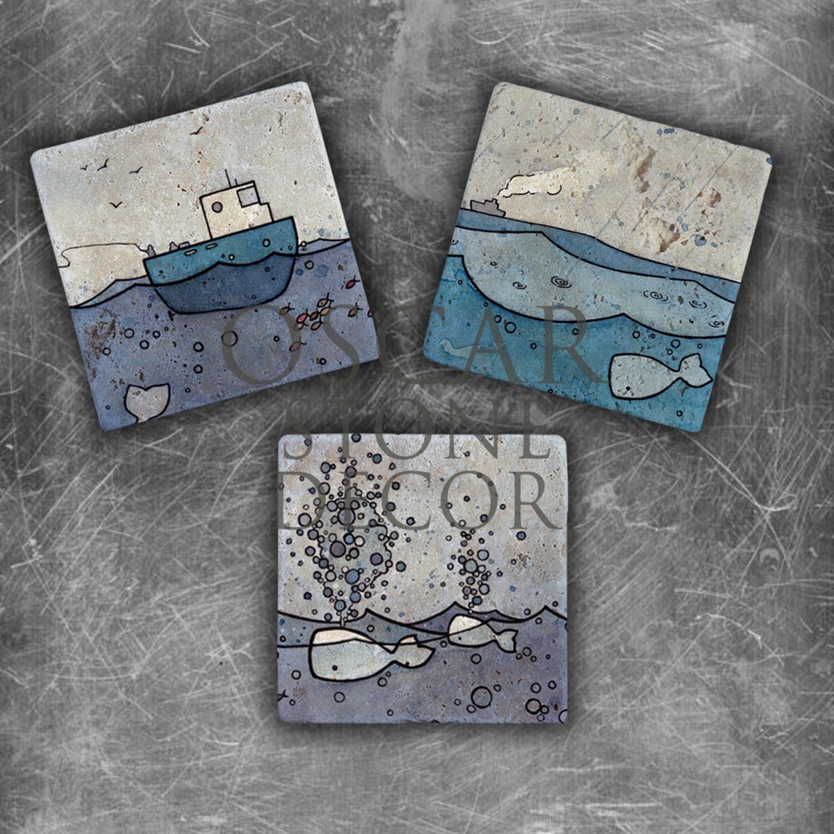 OSCAR STONE DECOR FENER DOĞALTAŞ MAGNET SETİ / MG-139
