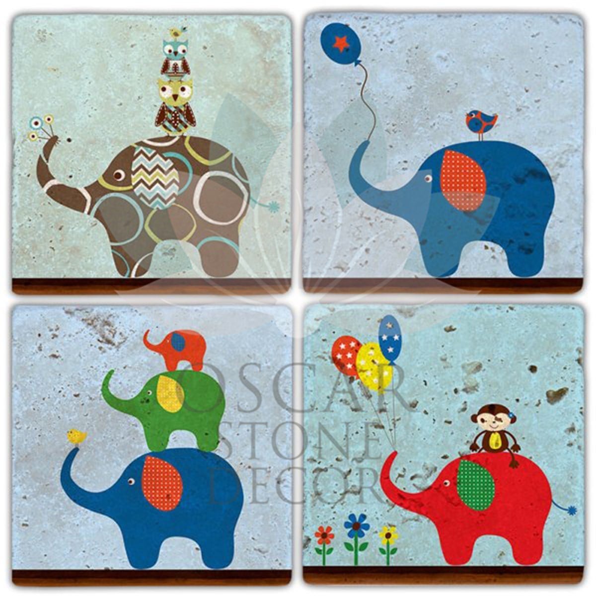 OSCAR STONE DECOR FİLOZOF 4'lü DOĞALTAŞ BARDAK ALTLIĞI / BA313 (COASTER)