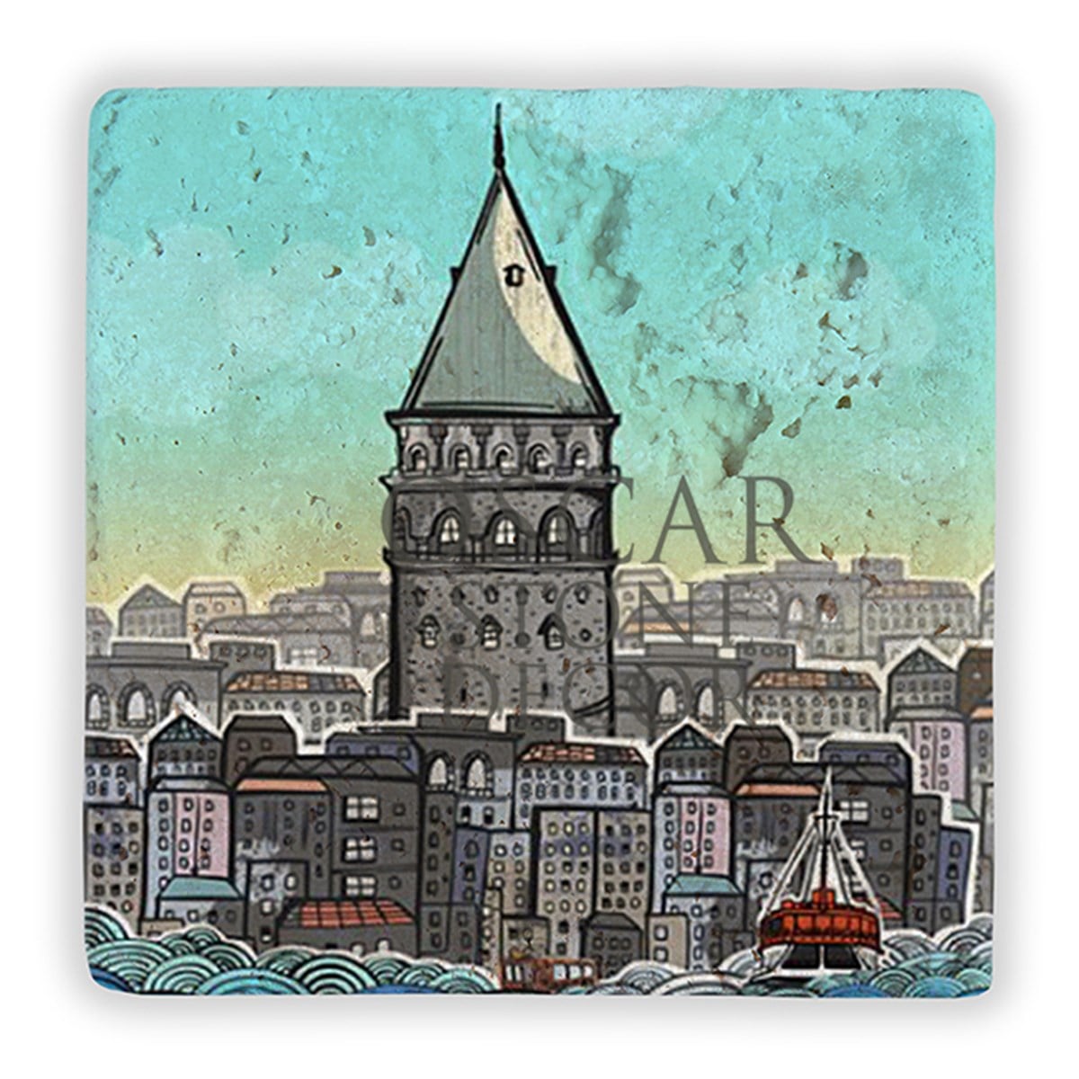 OSCAR STONE DECOR GALATA ÇİZİM DOĞALTAŞ DUVAR DEKORU / DD250 (WALL DECOR)