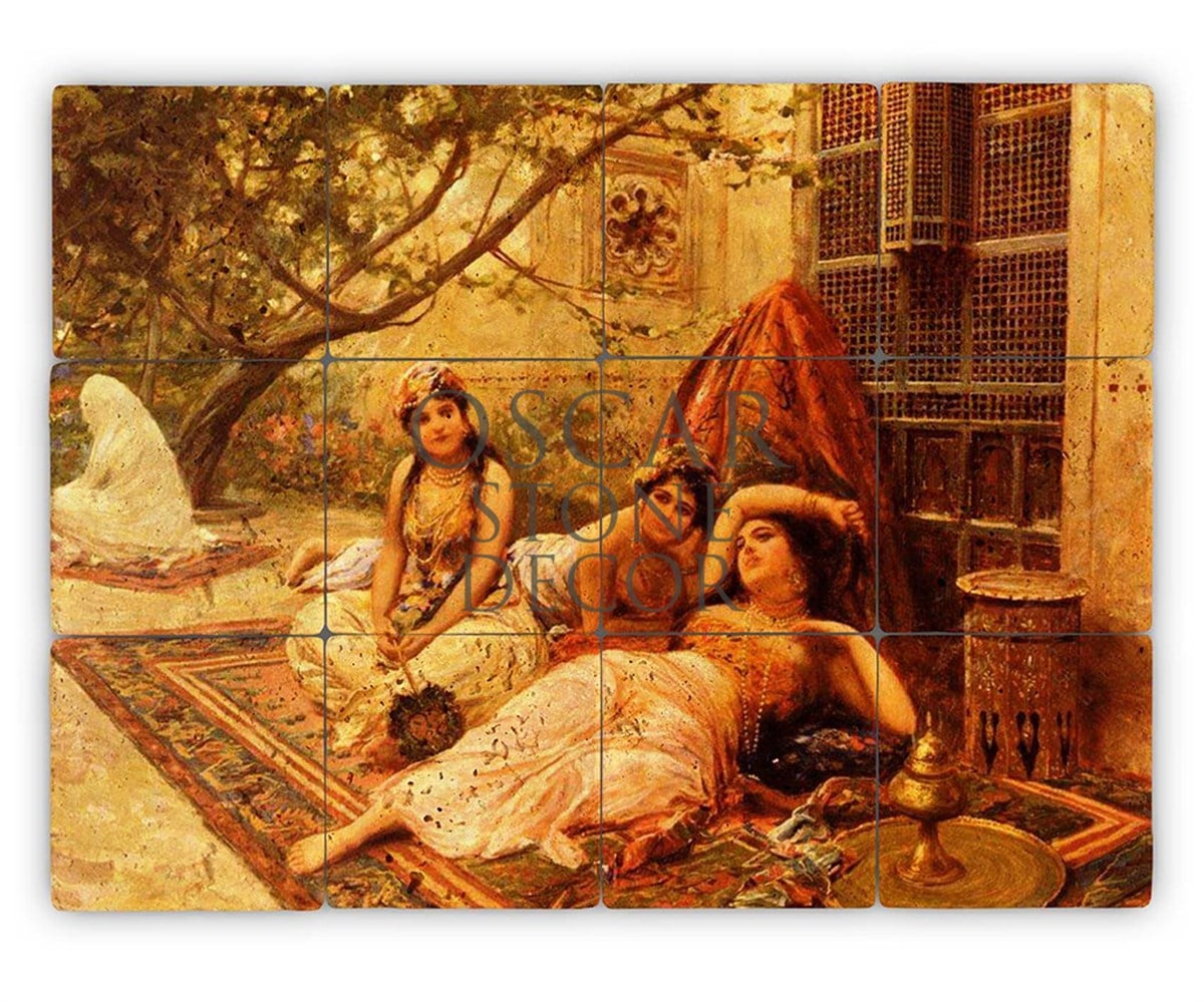 OSCAR STONE DECOR HAREMDE BİR GÜN DOĞALTAŞ TABLO / TT072 (STONE TABLE)