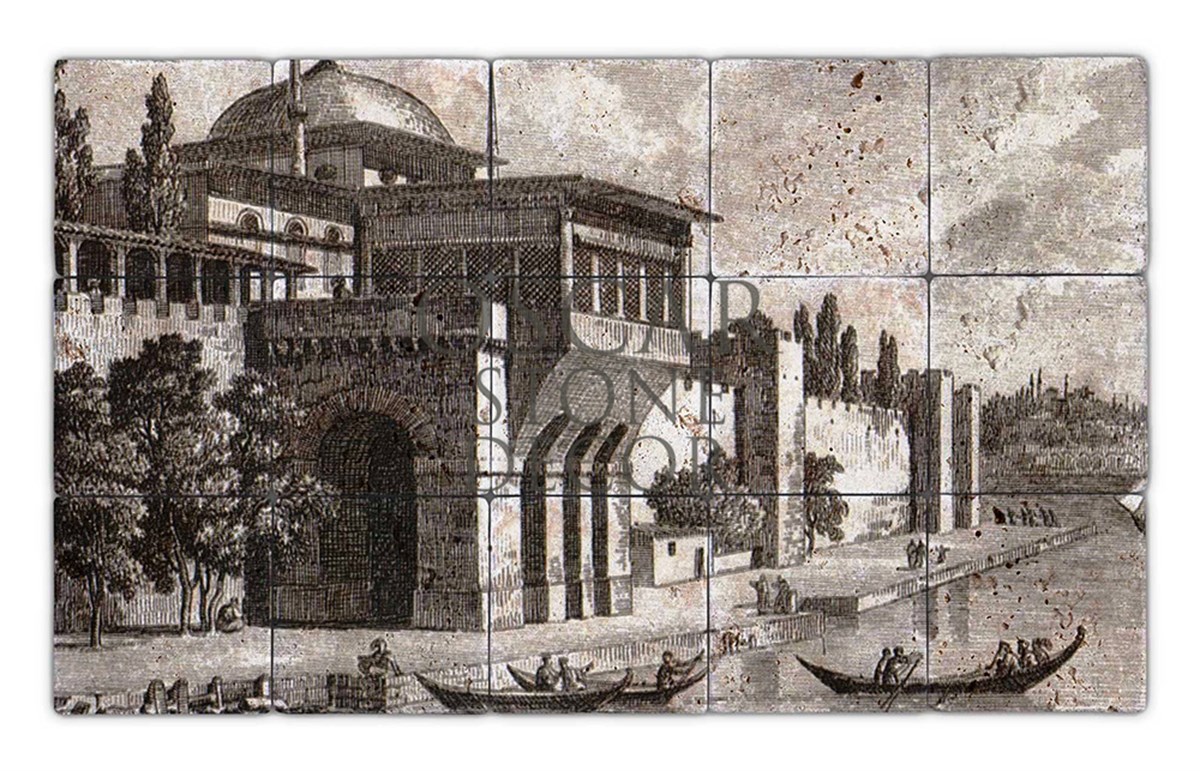 OSCAR STONE DECOR İÇLİ KÖŞK DOĞALTAŞ TABLO / TT118 (STONE TABLE)