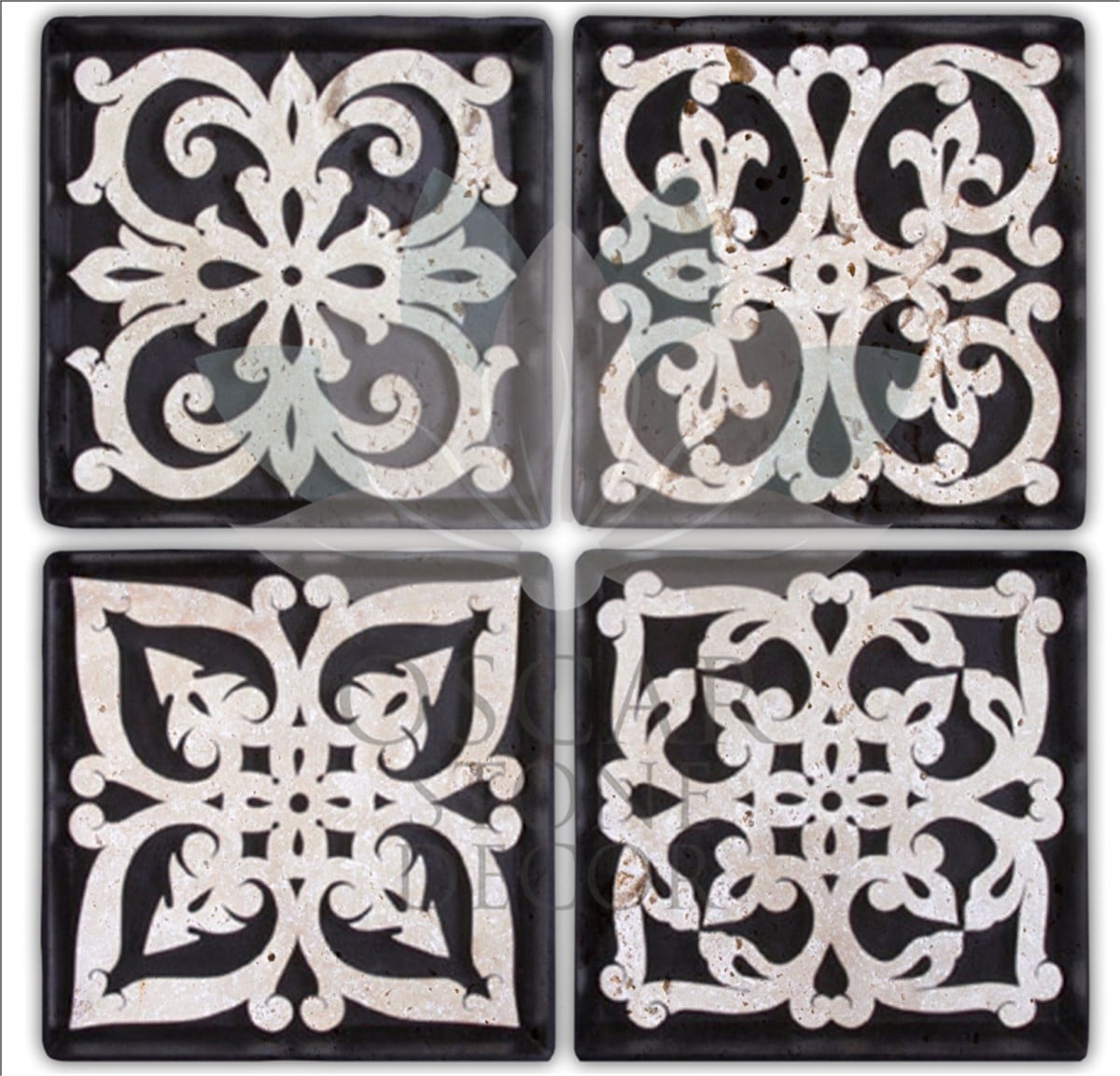 OSCAR STONE DECOR ICONA 4'lü DOĞALTAŞ BARDAK ALTLIĞI / BA221 (COASTER)