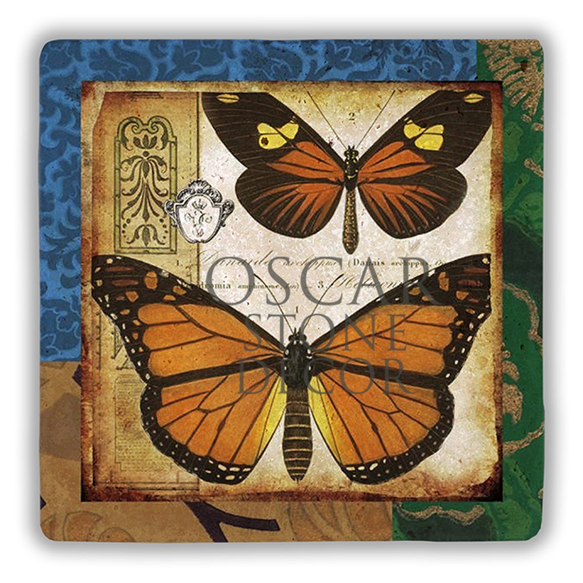 OSCAR STONE DECOR İKİLİ KELEBEK DOĞALTAŞ DUVAR DEKORU / DD116 (WALL DECOR)
