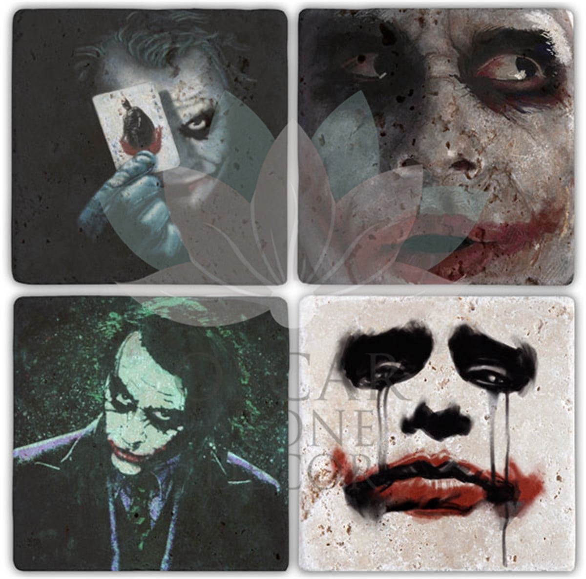 OSCAR STONE DECOR JOKER 4'lü DOĞALTAŞ BARDAK ALTLIĞI / BA061 (COASTER)