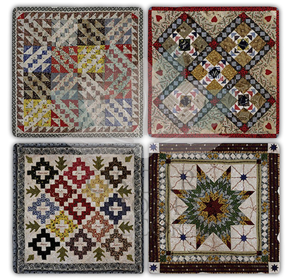 OSCAR STONE DECOR KİLİM 4'lü DOĞALTAŞ BARDAK ALTLIĞI / BA114 (COASTER)