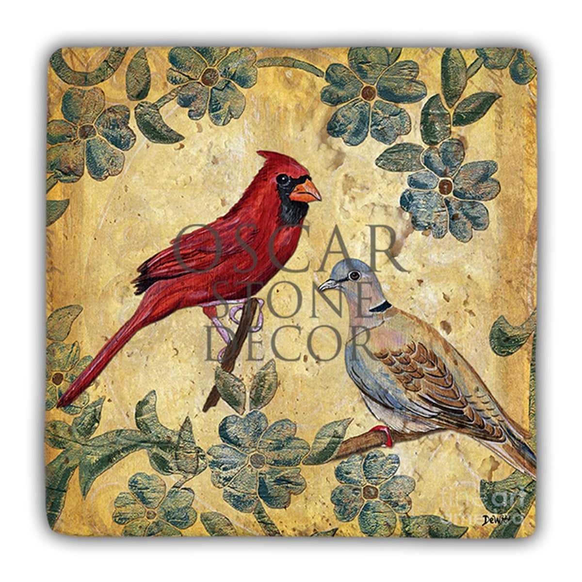 OSCAR STONE DECOR KIRMIZI KUŞ DOĞALTAŞ DUVAR DEKORU / DD01 (WALL DECOR)