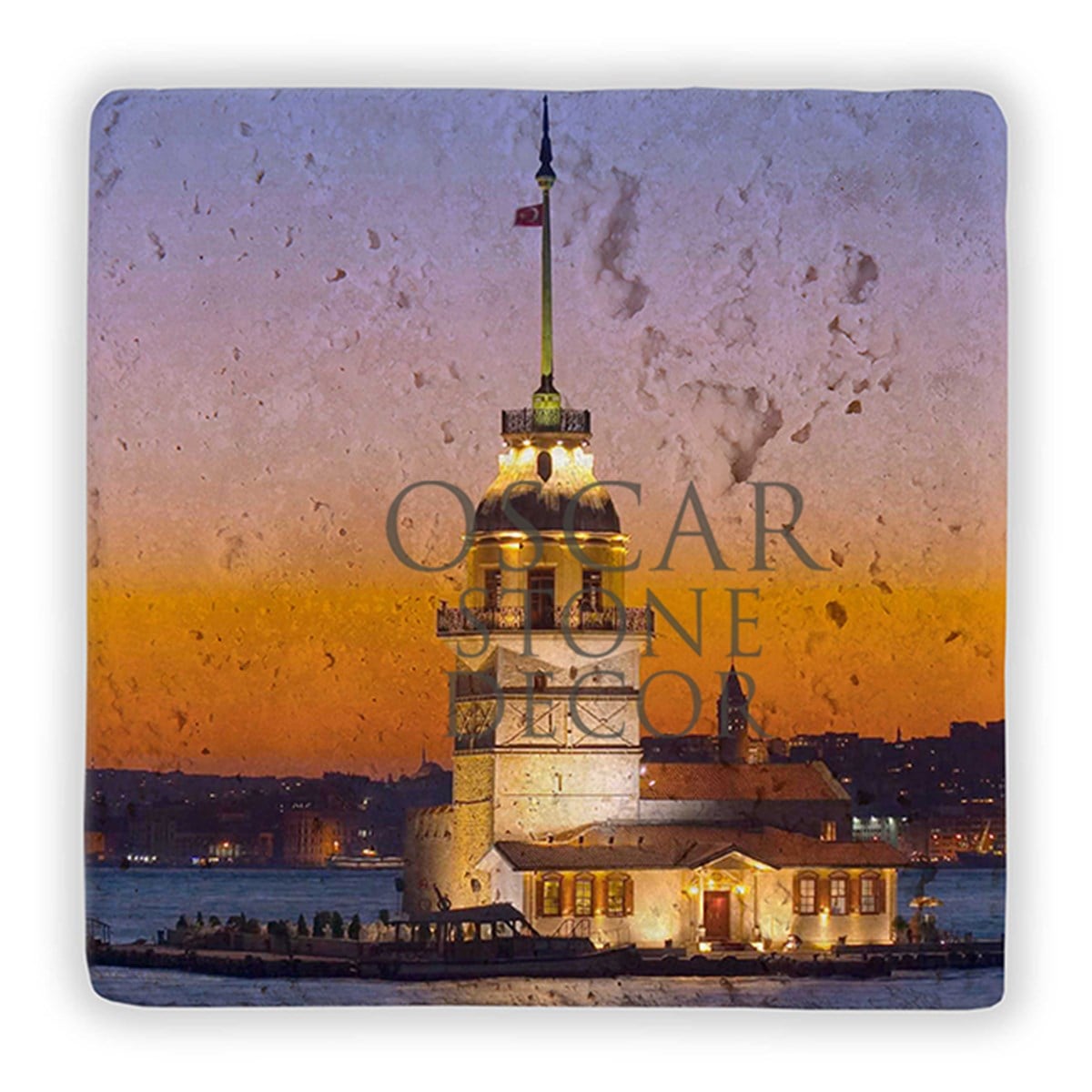 OSCAR STONE DECOR KIZ KULESİ DOĞALTAŞ DUVAR DEKORU / DD252 (WALL DECOR)