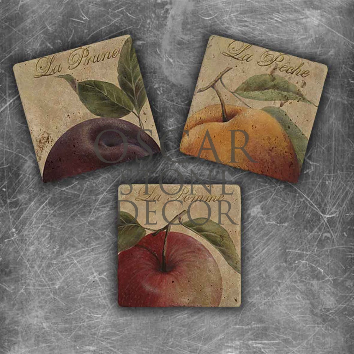 OSCAR STONE DECOR LE FRUIT DOĞALTAŞ MAGNET SETİ / MG-059