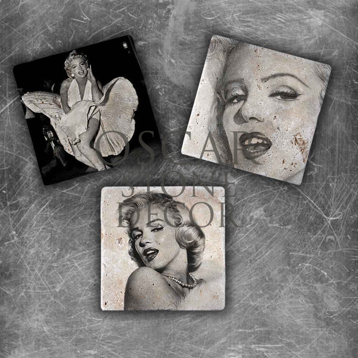 OSCAR STONE DECOR MARILYN 2 DOĞALTAŞ MAGNET SETİ / MG-072