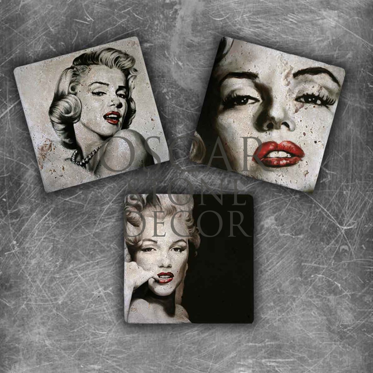 OSCAR STONE DECOR MARILYN DOĞALTAŞ MAGNET SETİ / MG-048
