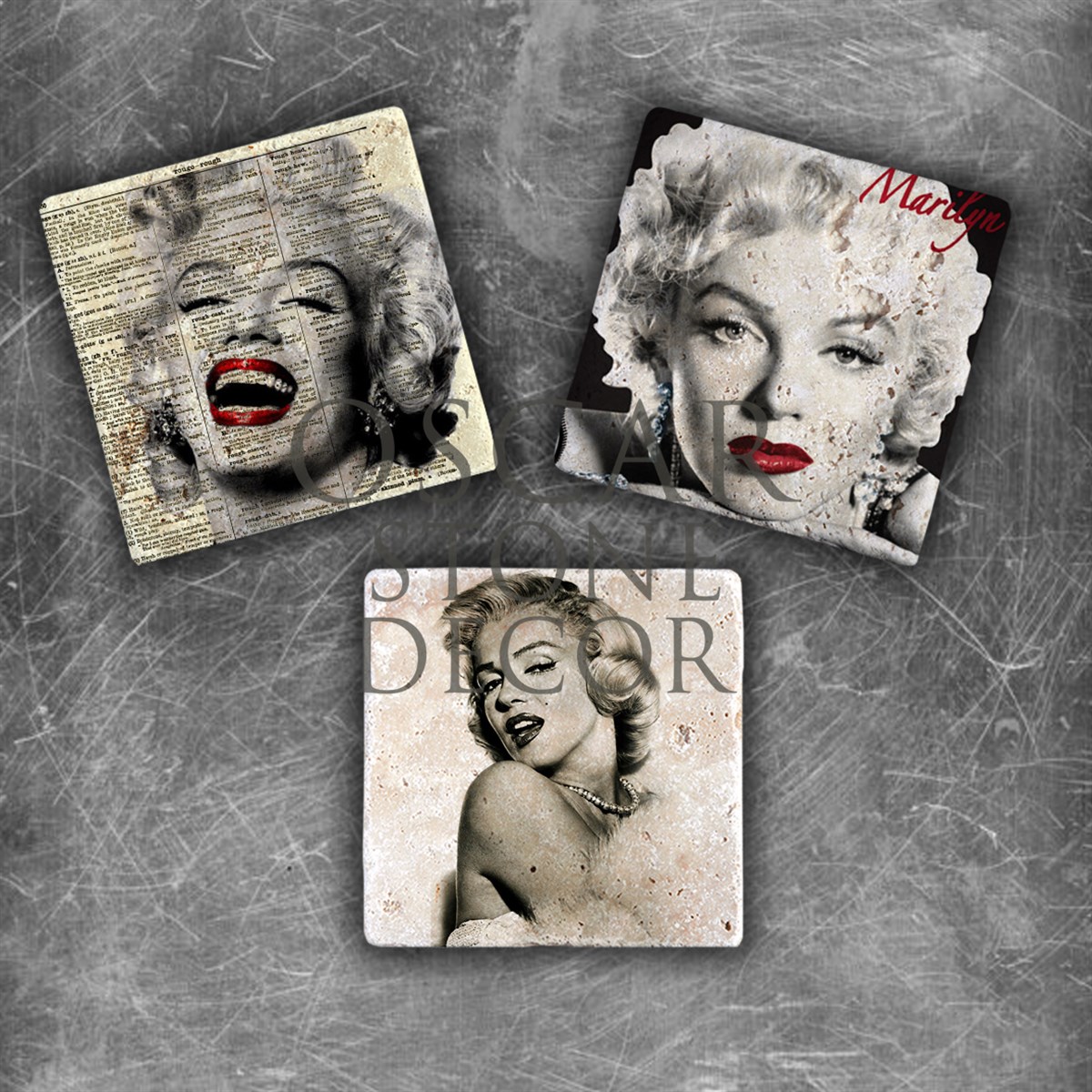 OSCAR STONE DECOR MARILYN SET DOĞALTAŞ MAGNET SETİ / MG-123