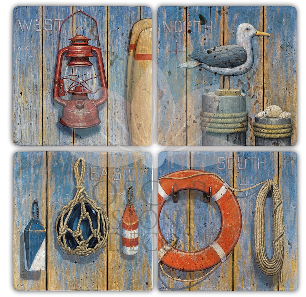 OSCAR STONE DECOR MARTI 4'lü DOĞALTAŞ BARDAK ALTLIĞI / BA098 (COASTER)