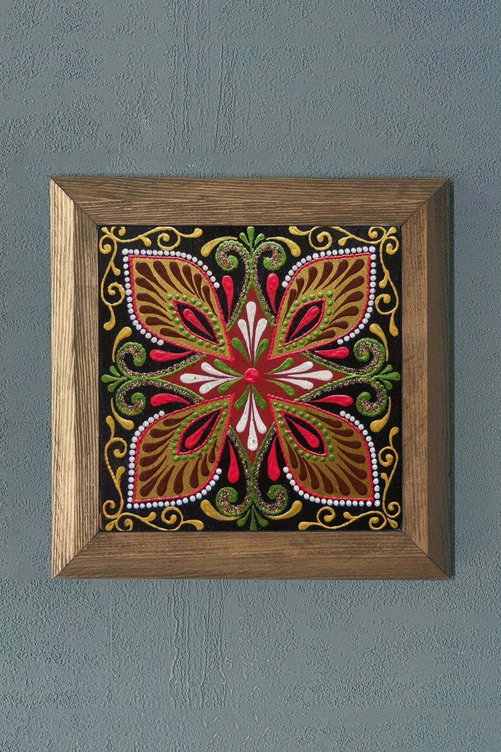 Oscar Stone Decor Masif Çerçeveli Doğaltaş Tablo 28x28 cm Desen / Tile