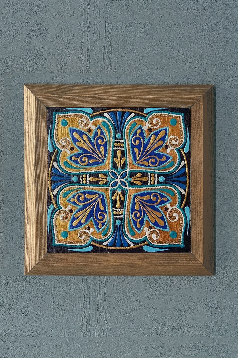 Oscar Stone Decor Masif Çerçeveli Doğaltaş Tablo 28x28 cm Desen / Tile
