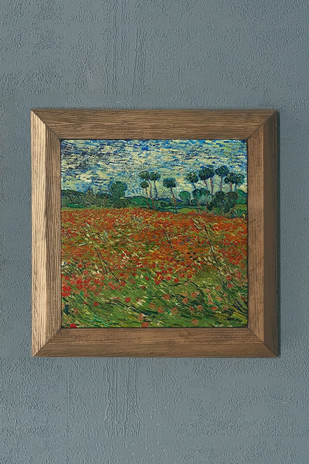 Oscar Stone Decor Masif Çerçeveli Doğaltaş Tablo 28x28 cm Vincent Van Gogh Eserleri
