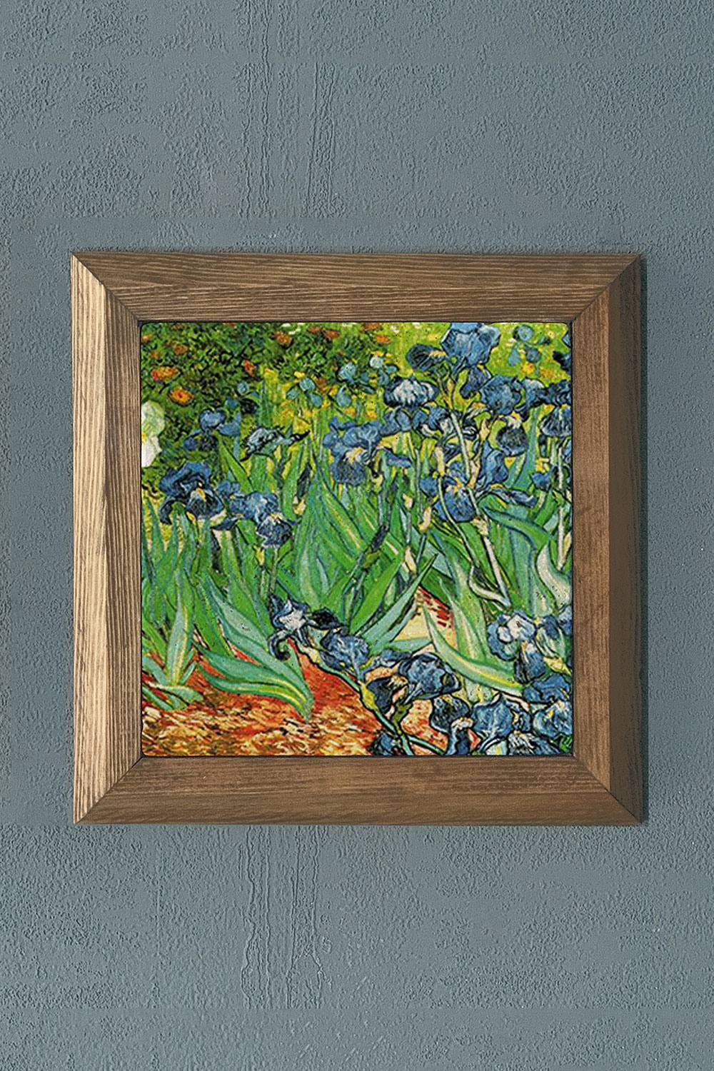 Oscar Stone Decor Masif Çerçeveli Doğaltaş Tablo 28x28 cm Vincent Van Gogh Eserleri