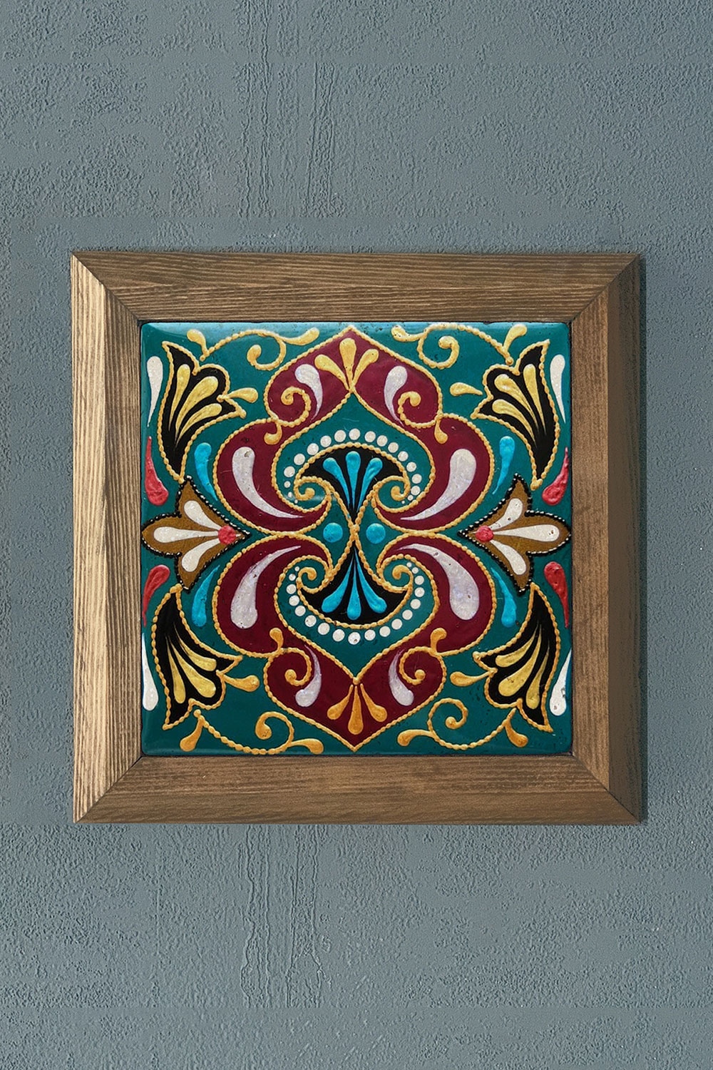 Oscar Stone Decor Masif Çerçeveli Doğaltaş Tablo 28x28 cm Desen / Tile