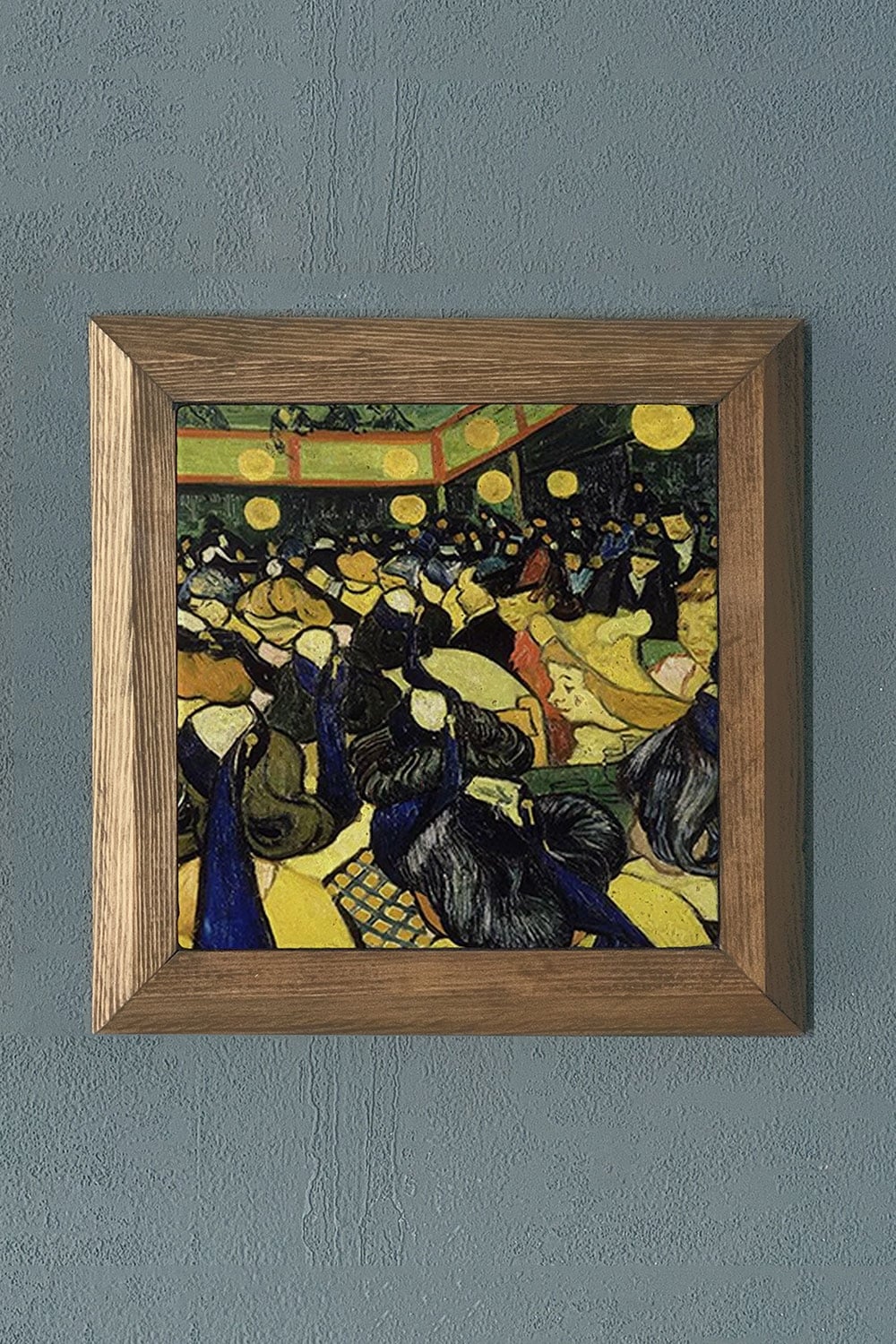 Oscar Stone Decor Masif Çerçeveli Doğaltaş Tablo 28x28 cm Vincent Van Gogh Eserleri