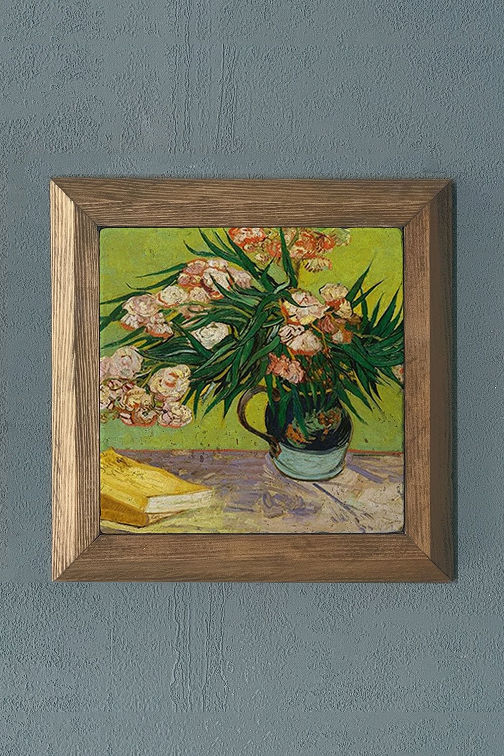 Oscar Stone Decor Masif Çerçeveli Doğaltaş Tablo 28x28 cm Vincent Van Gogh Eserleri
