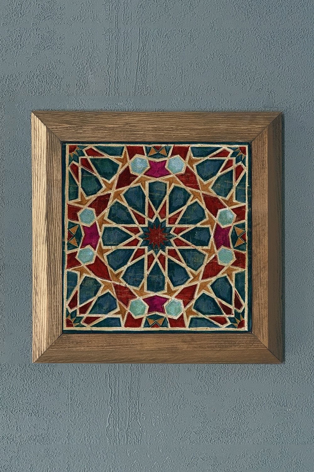 Oscar Stone Decor Masif Çerçeveli Doğaltaş Tablo 28x28 cm Desen / Tile