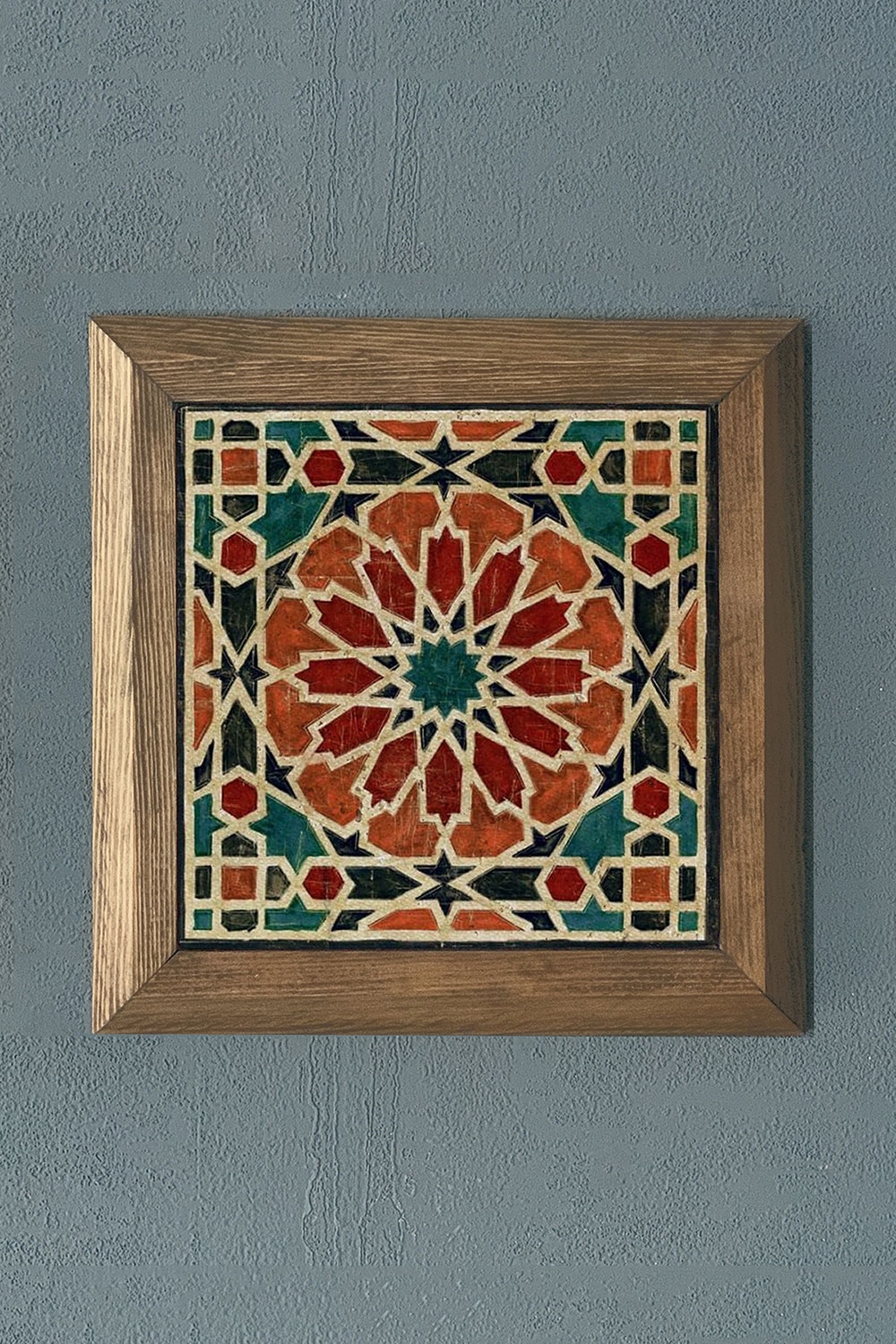 Oscar Stone Decor Masif Çerçeveli Doğaltaş Tablo 28x28 cm Desen / Tile