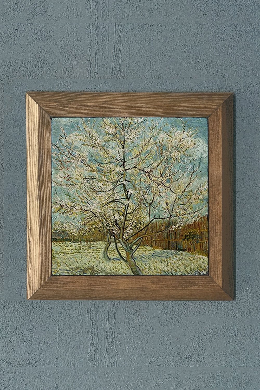Oscar Stone Decor Masif Çerçeveli Doğaltaş Tablo 28x28 cm Vincent Van Gogh Eserleri