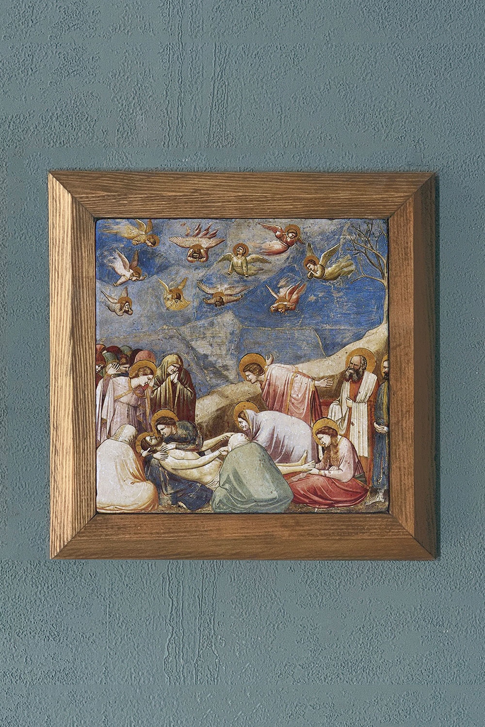 Oscar Stone Decor Masif Çerçeveli Doğaltaş Tablo Lamentation of Christ İsa’nın Yası Andrea Mantegna