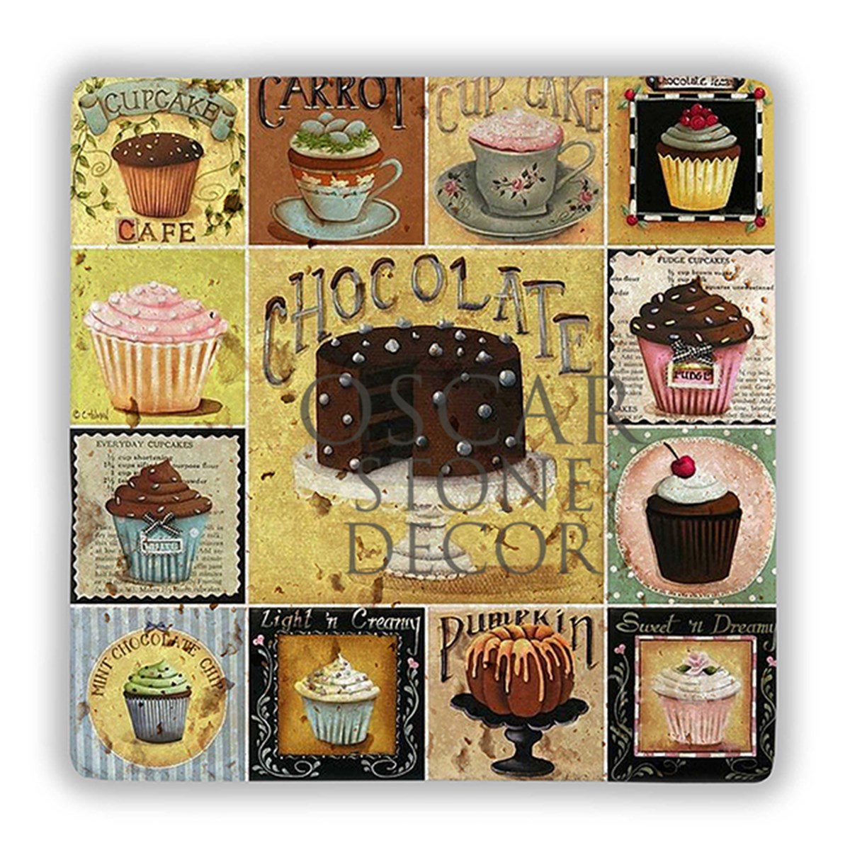 OSCAR STONE DECOR MIX CUPCAKES DOĞALTAŞ DUVAR DEKORU / DD262 (WALL DECOR)