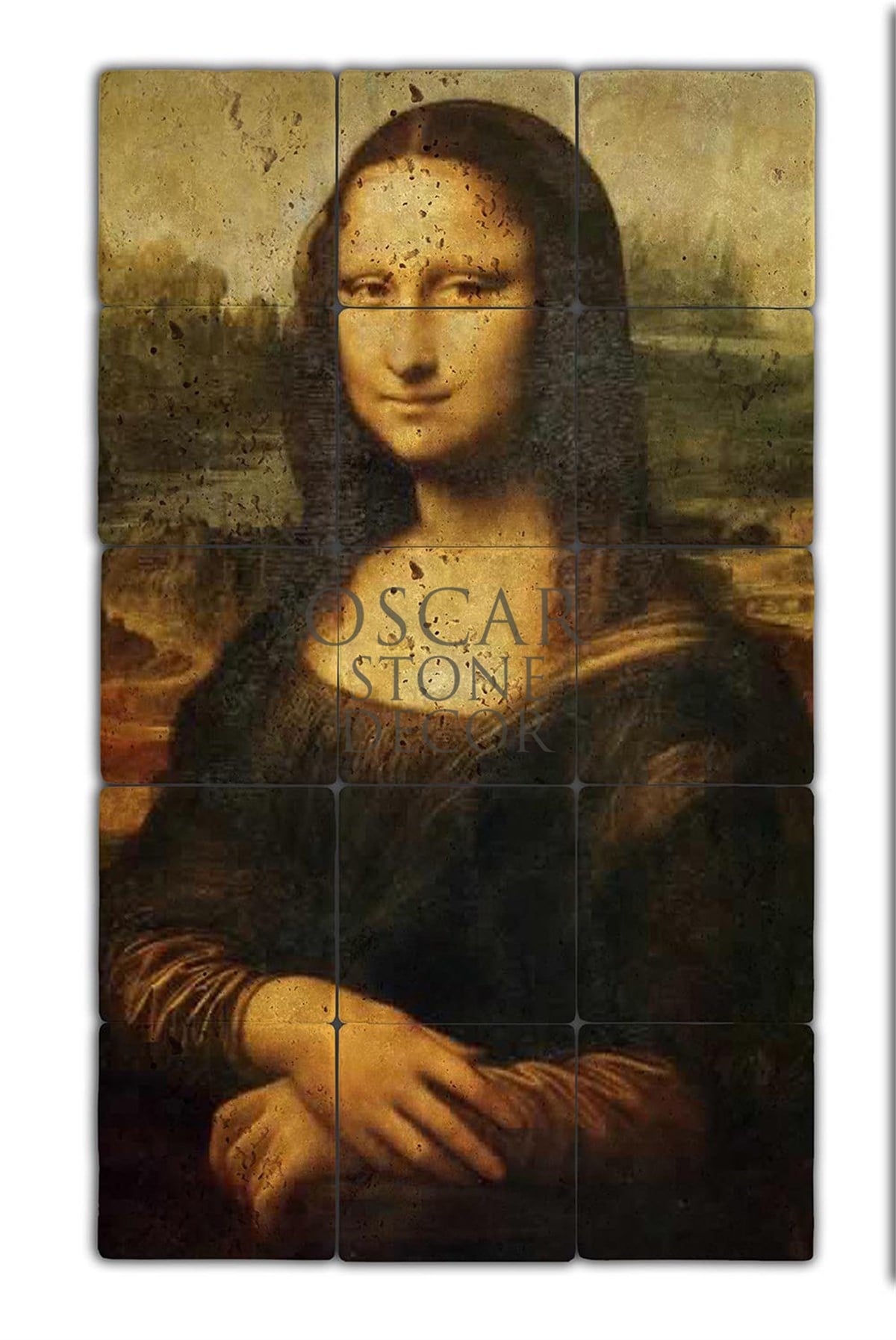 OSCAR STONE DECOR MONALİSA DOĞALTAŞ TABLO / TT007 (STONE TABLE)