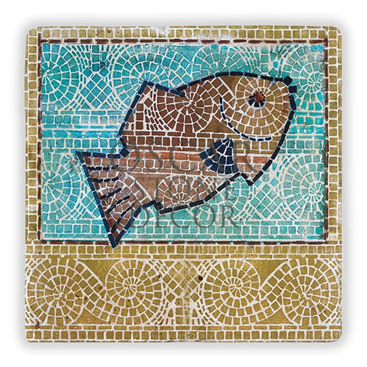 OSCAR STONE DECOR MOSAIC FISH DOĞALTAŞ DUVAR DEKORU / DD198 (WALL DECOR)