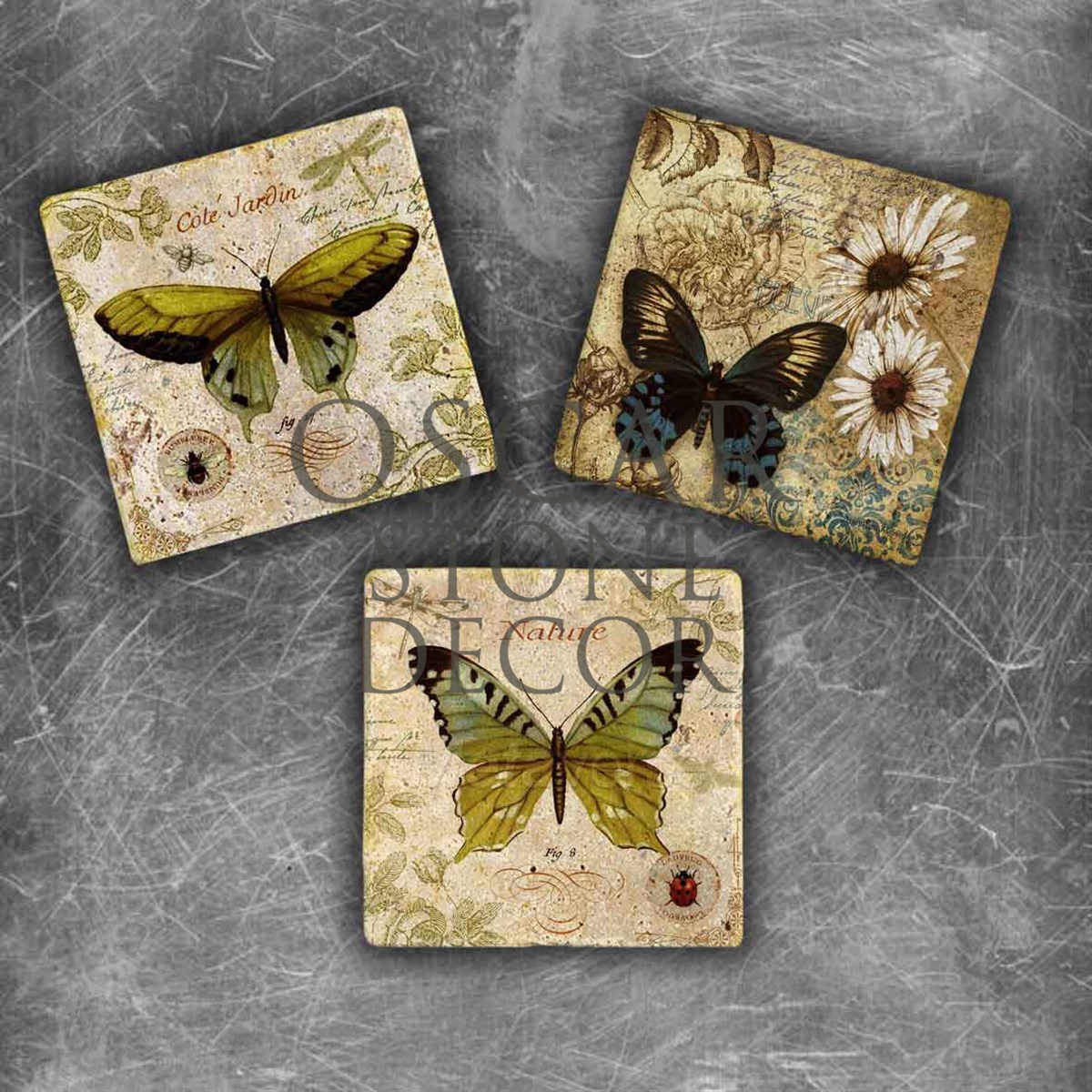 OSCAR STONE DECOR NATURE FLEUR DOĞALTAŞ MAGNET SETİ / MG-019