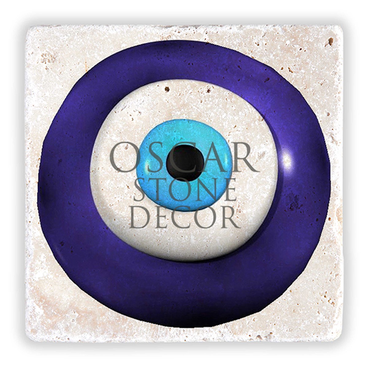 OSCAR STONE DECOR NAZAR BONCUĞU DOĞALTAŞ DUVAR DEKORU / DD174 (WALL DECOR)