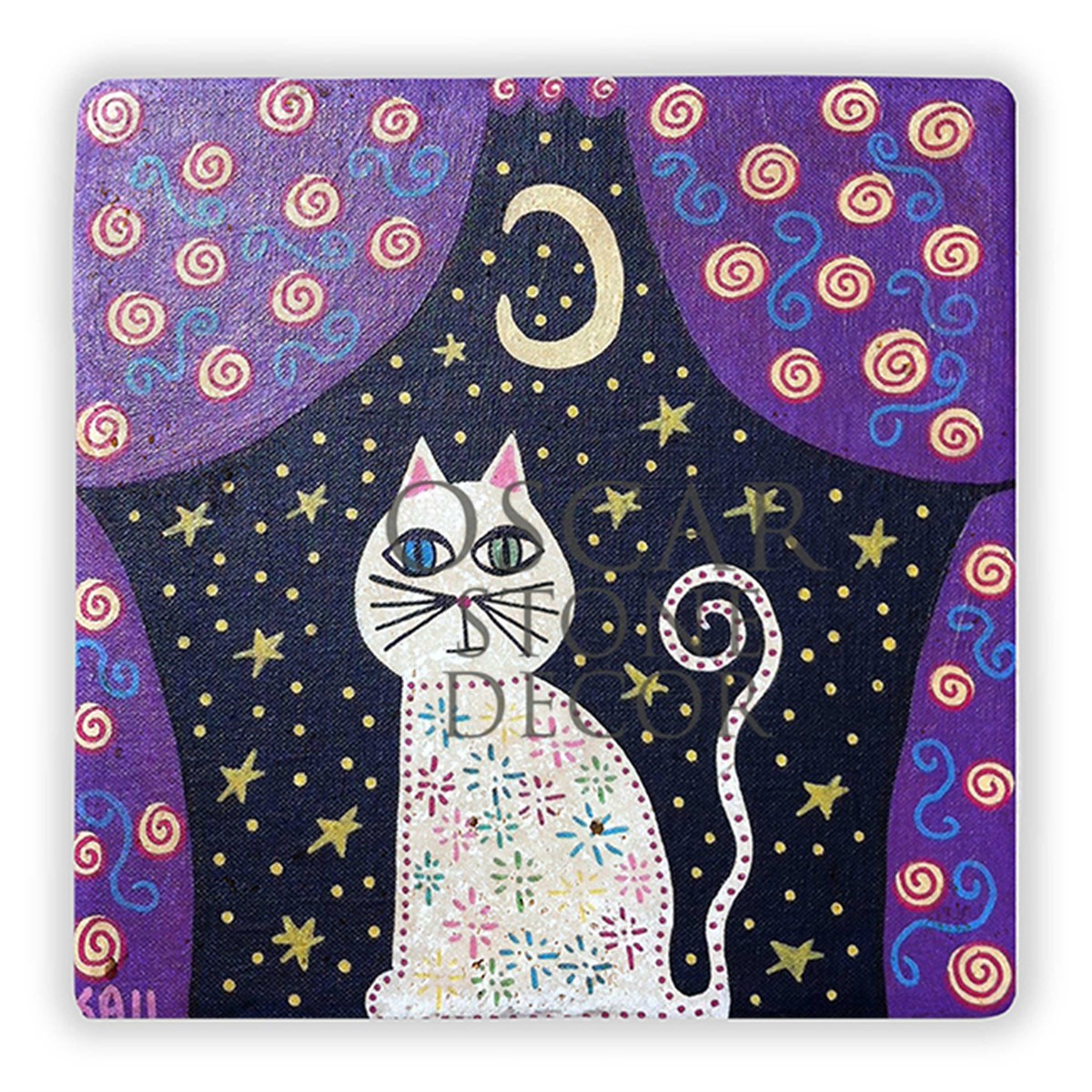 OSCAR STONE DECOR NIGHT CAT DOĞALTAŞ DUVAR DEKORU / DD235 (WALL DECOR)