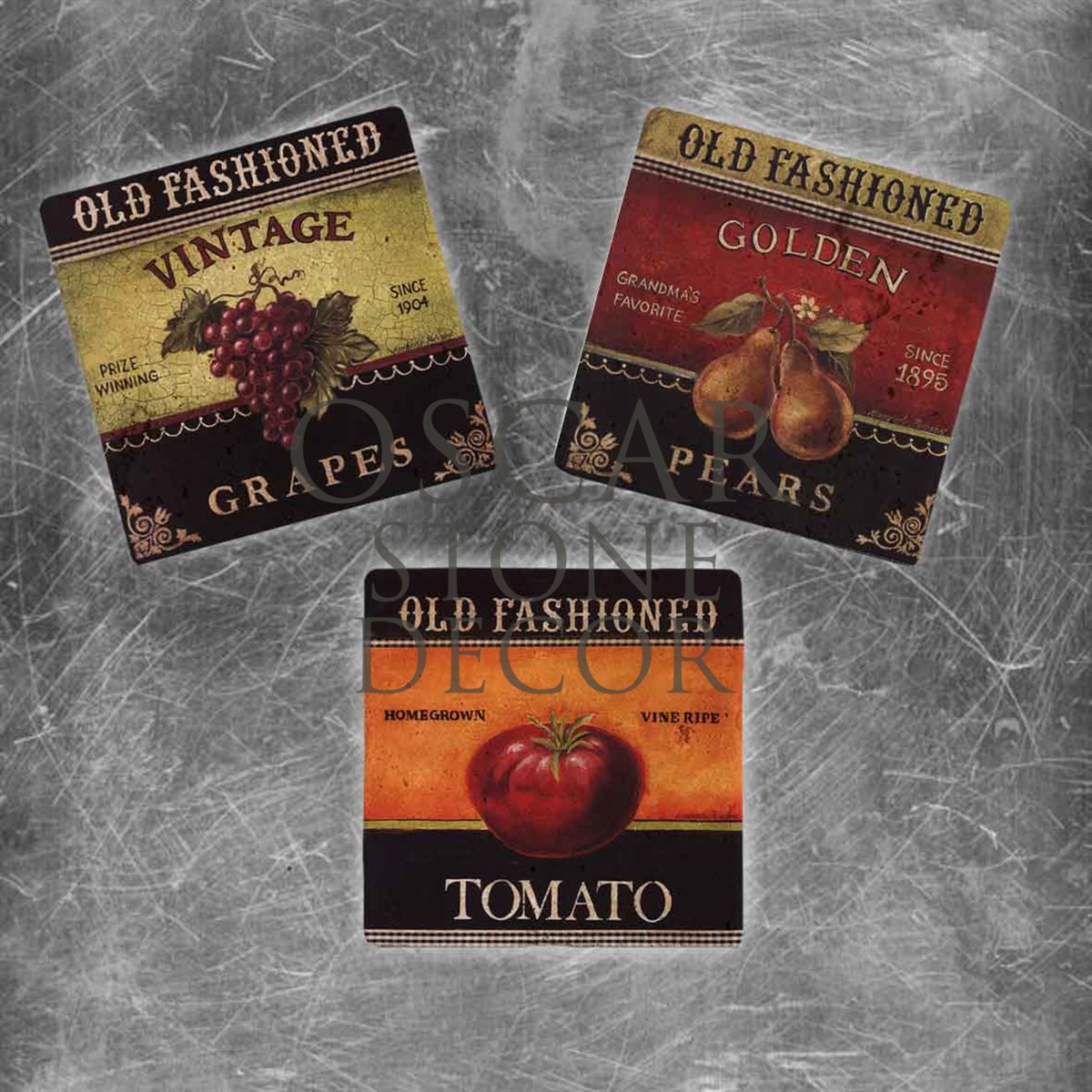 OSCAR STONE DECOR OLD FASHIONED DOĞALTAŞ MAGNET SETİ / MG-002