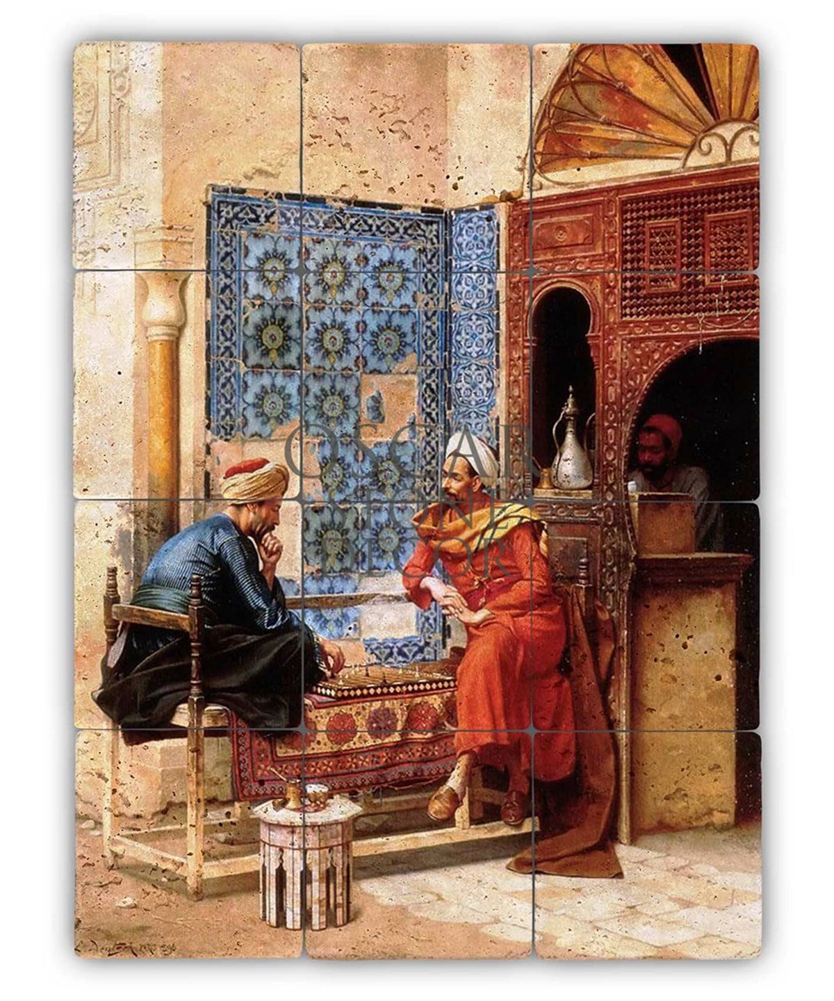 OSCAR STONE DECOR OSMANLIDA SATRANÇ DOĞALTAŞ TABLO / TT074 (STONE TABLE)